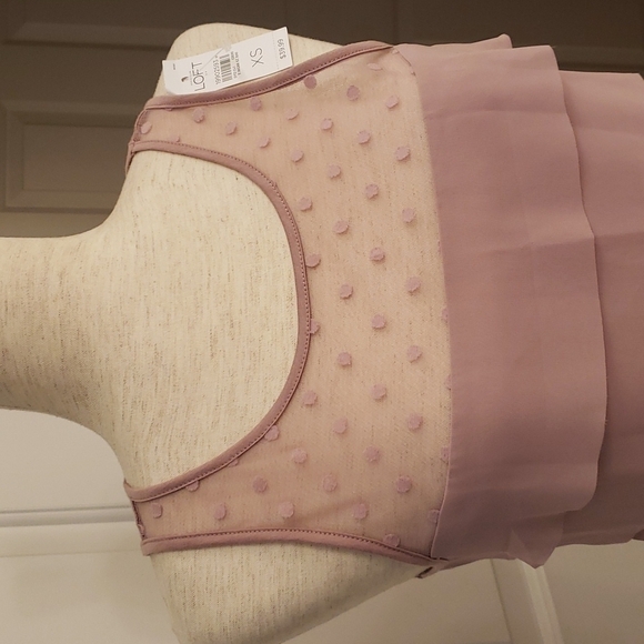 LOFT Dusty Rose/Mauve Tiered Tank NWT - Picture 3 of 14